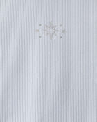 Filles - T-shirt manches longues &agrave; col chemin&eacute;e et flocons de neige &ndash; Gris, image 2 sur 2 diapositives