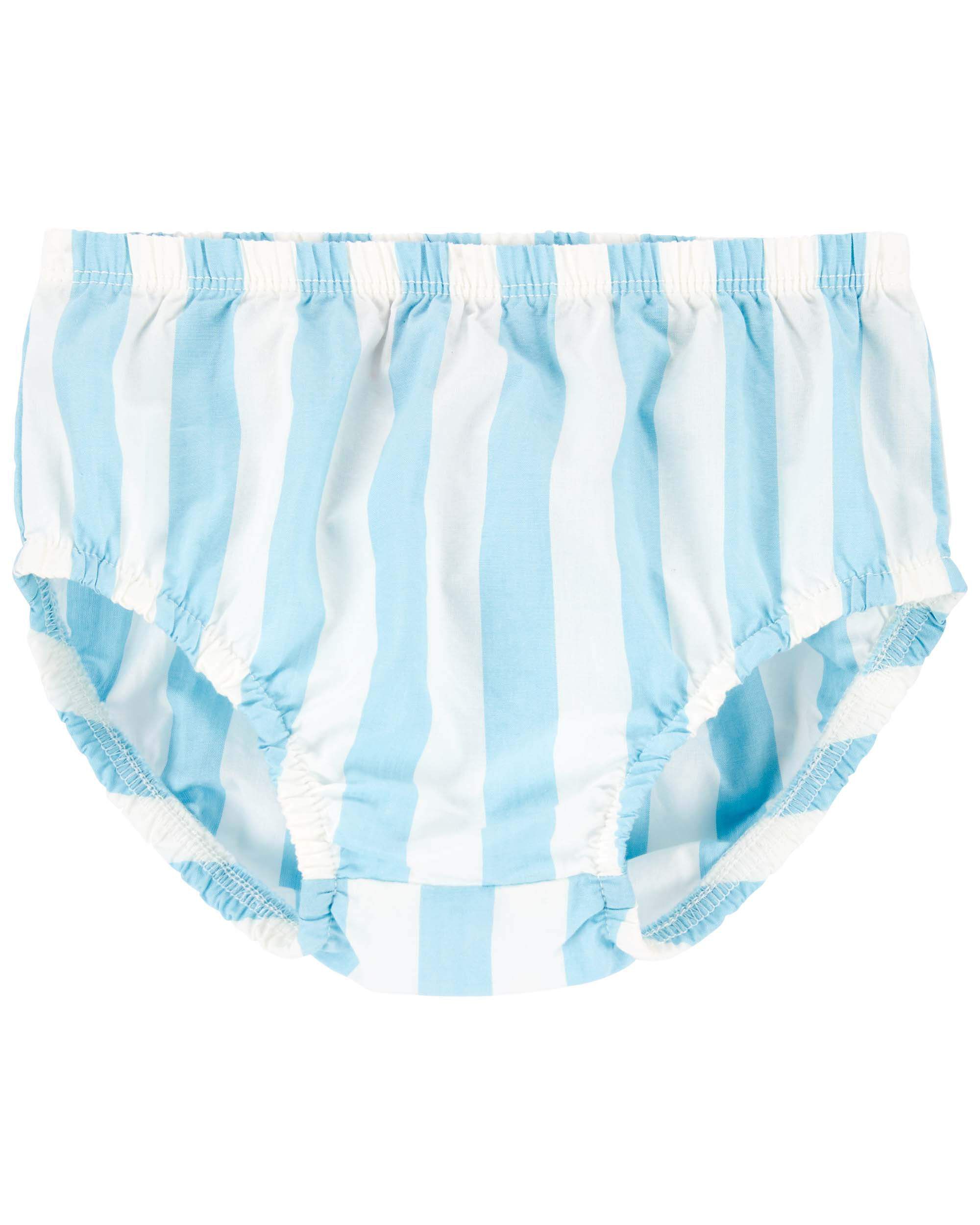 Blue and white striped baby dress outlet