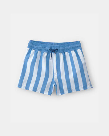 Toddler Boy Striped Swim Trunks - Blue, 