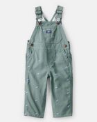 Baby Race Car Print Overalls - Green, image 1 of 4 slides