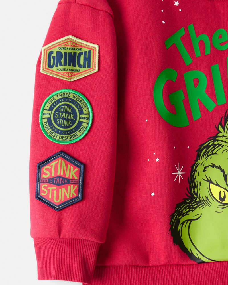 Toddler Christmas Dr. Seuss™ The Grinch Pullover Sweatshirt - Red, image 5 of 6 slides