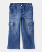 Tout-petit Jean cargo en tricot de denim emblématique - Délavage ozone, image 1 sur 5 diapositives