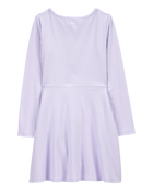 Kid Long-Sleeve Ribbed Dress, image 2 of 4 slides