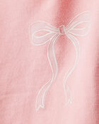 Baby Girl Bow French Terry Long-Sleeve Top & Skirt Set - Pink, image 2 of 6 slides