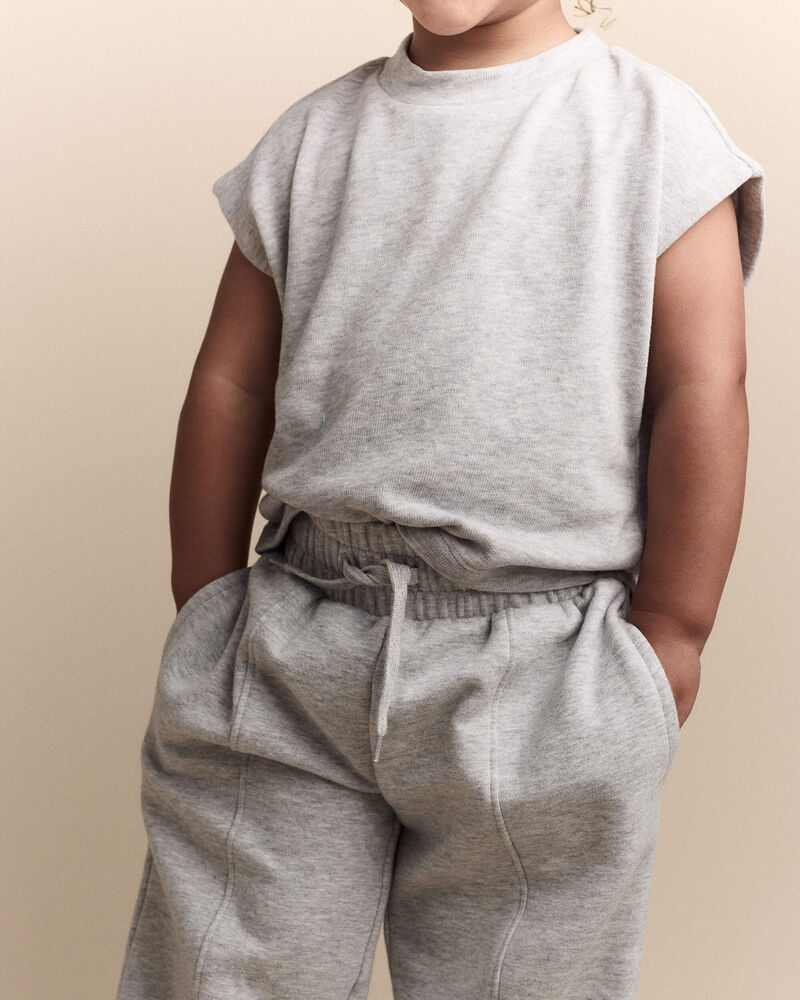 Toddler Girl Dolman-Sleeve Miriam Tee - Heather Grey, image 3 of 6 slides