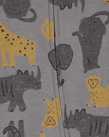 Baby Safari Animal 2-Way Zip Sleeper Pyjamas, 