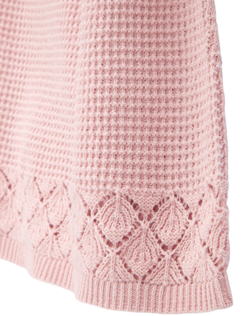 Enfant Jupe en tricot à crochet pointelle - Rose, 