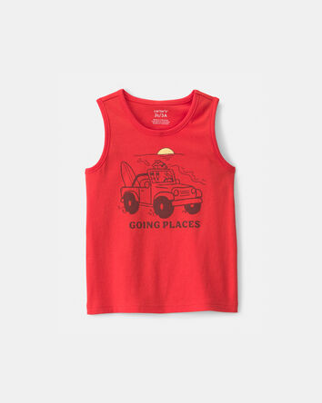 Baby Boy Dog Graphic Tank - Orange, 