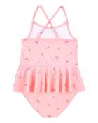 Toddler 1-Piece Floral Tutu Swimsuit - Pink, image 2 of 4 slides