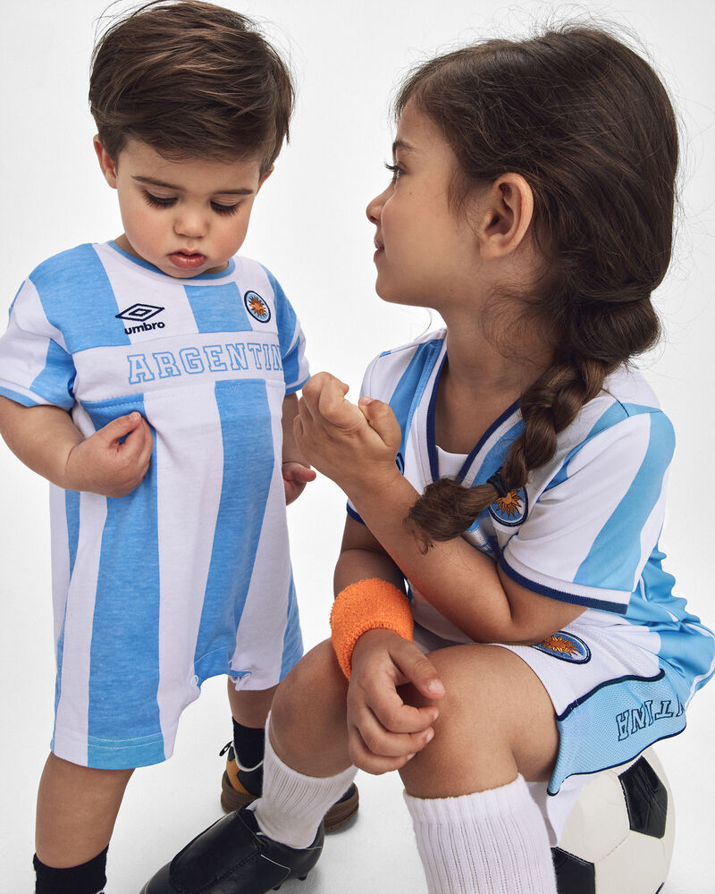 Girls Umbro Argentina Active Skort - Light Blue/White, image 3 of 7 slides