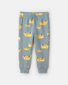 B&eacute;b&eacute; gar&ccedil;on - Ensemble 2 pi&egrave;ces chandail et pantalon &agrave; motif autobus scolaire &ndash; Gris/Jaune, image 2 sur 3 diapositives