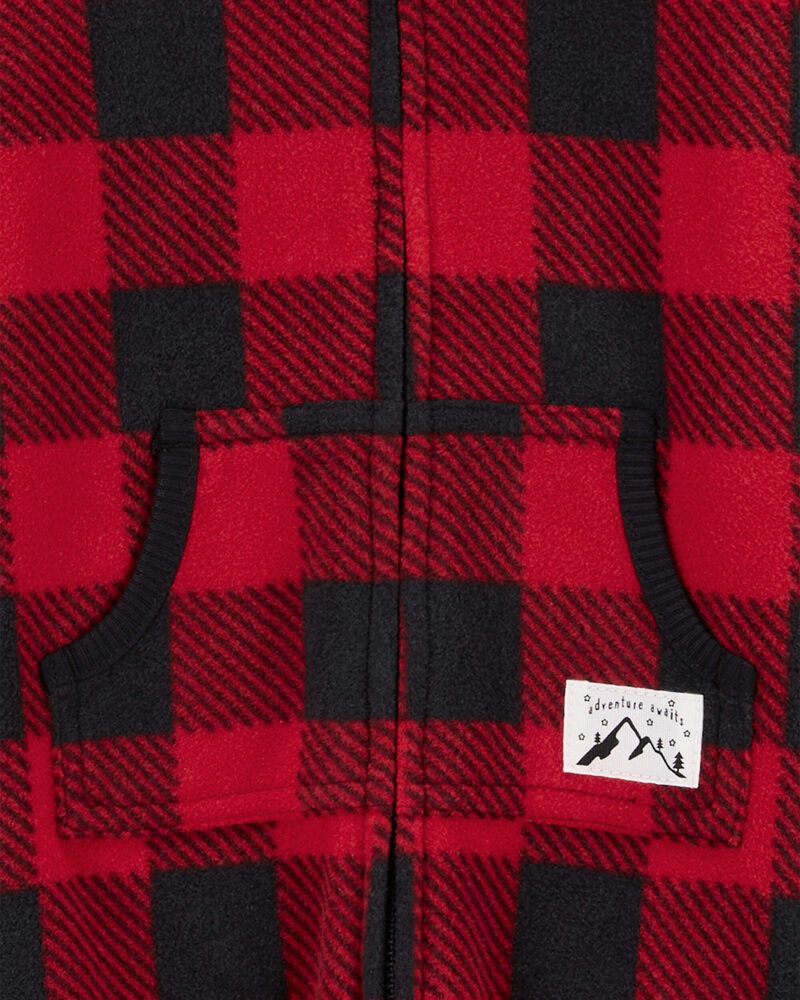 Baby 1-Piece Buffalo Check Jumpsuit, image 2 of 3 slides