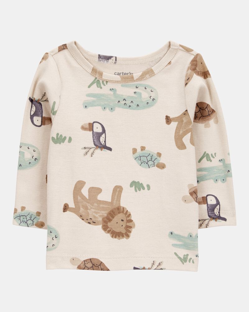 Baby Boy 2-Piece Long-Sleeve Tee & Thermal Coverall Set, image 3 of 6 slides