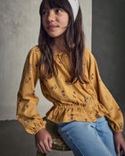 Filles - Haut manches longues &agrave; motif western &ndash; Jaune, image 4 sur 6 diapositives