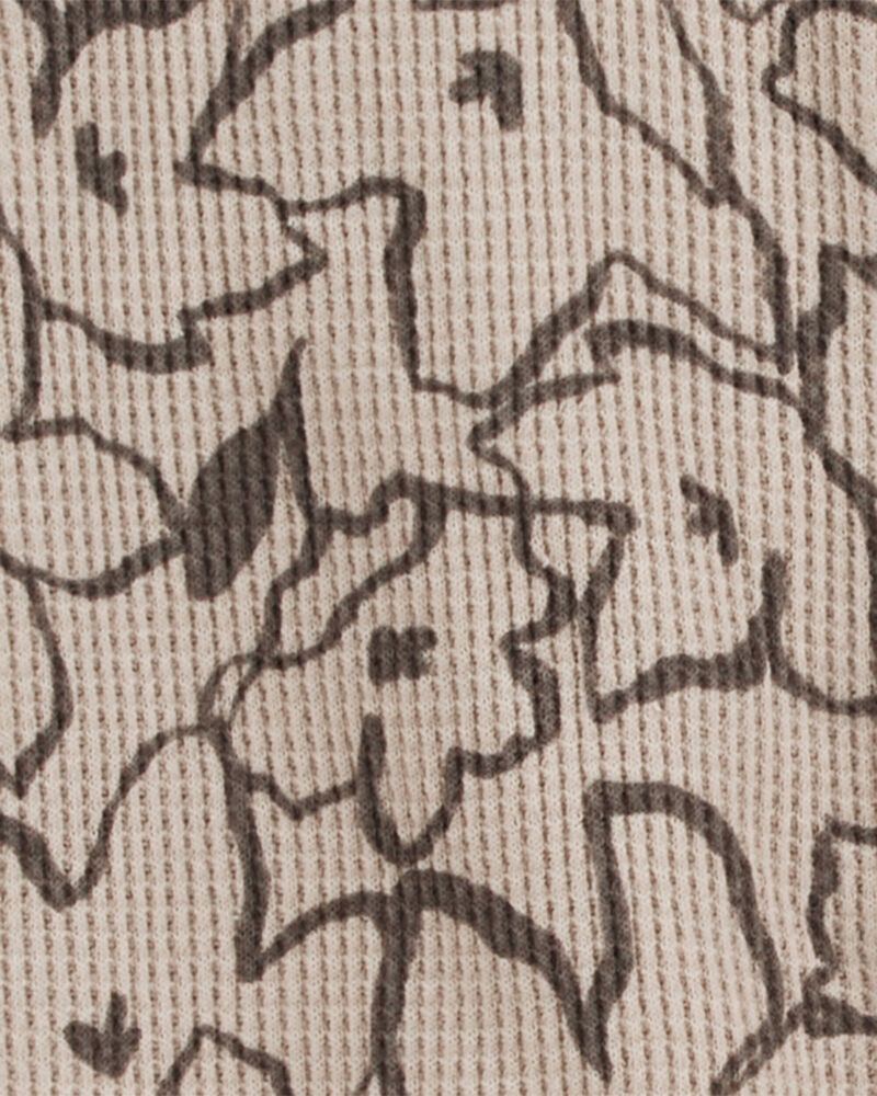 Bébé Grenouillère à fermeture à glissière à 2 sens en tissu isotherme à motifs de fleurs, image 2 sur 4 diapositives