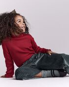 Toddler Girl Mock Neck Long-Sleeve Top - Red, image 4 of 7 slides