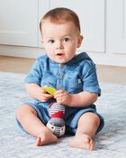 Zebra Bandana Buddies Chime & Teethe Toy, image 7 of 7 slides