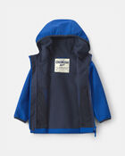 Toddler Boy Water-Activated Rain Jacket- Blue , image 2 of 4 slides