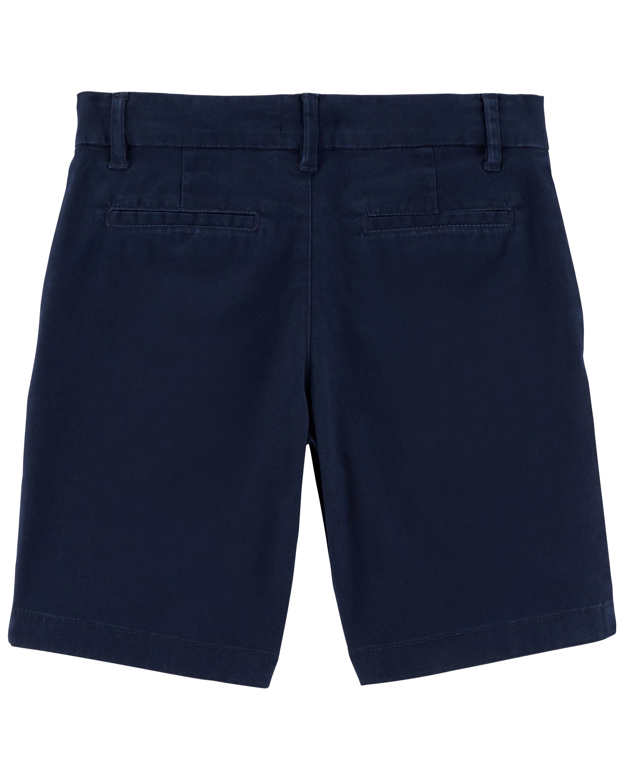 Girls navy chino shorts clearance
