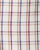 Baby Boy 2-Piece Plaid Overall Set - Maroon/Ivory, image 4 of 6 slides