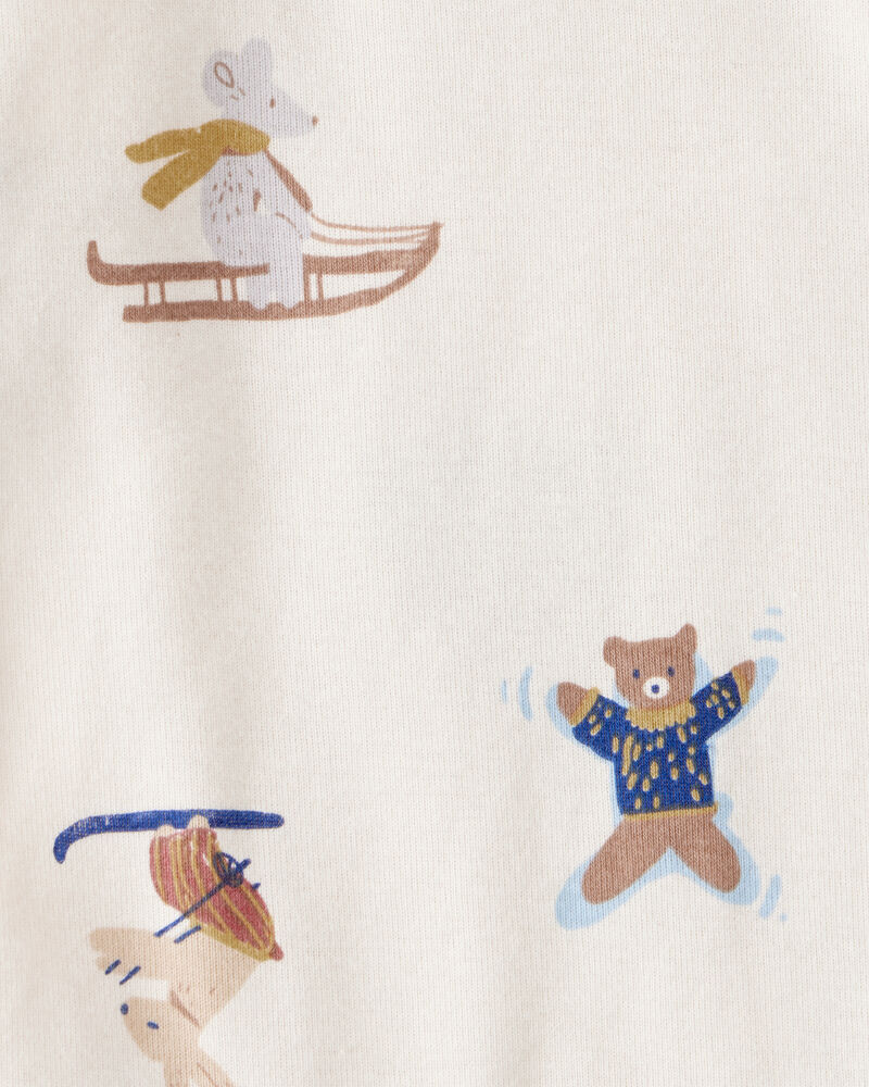 Baby Boy 4-Pack Polar Bear Animal Print Long-Sleeve Multipack Bodysuits - Blue, image 4 of 6 slides