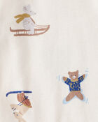 Baby Boy 4-Pack Polar Bear Animal Print Long-Sleeve Multipack Bodysuits - Blue, image 4 of 6 slides