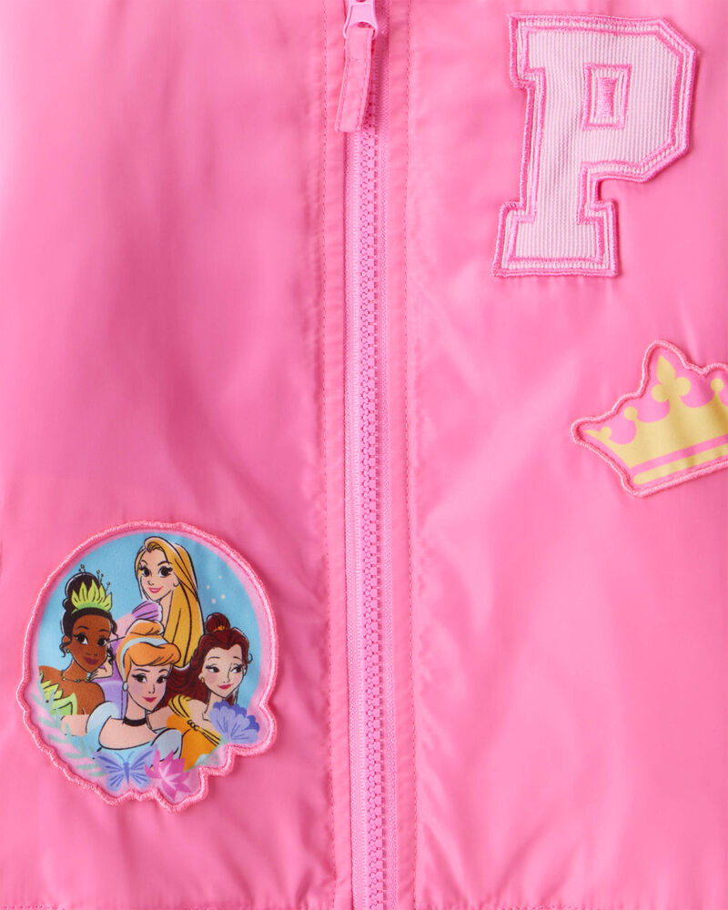Girls Disney&copy; Princess Varsity Jacket - Pink, image 3 of 3 slides