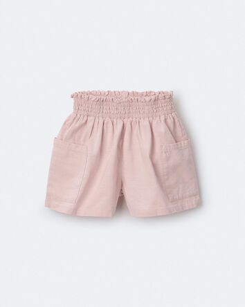 Tout-petit fille - Short trap&egrave;ze avec poches - Rose, 