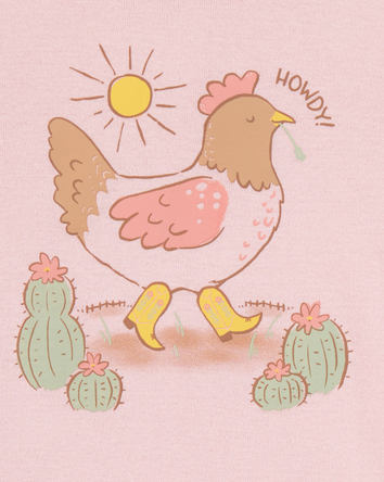 Bébé Pyjama 2 pièces en coton ajusté à poulet western, 