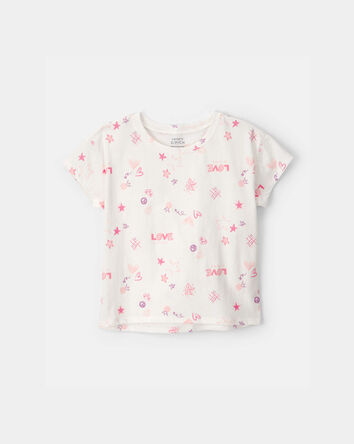 Girls 'Love' Top - Ivory, 