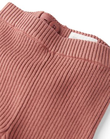 Organic Cotton Ribbed Sweater Knit Pants
, 