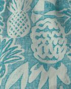 B&eacute;b&eacute; gar&ccedil;on - Short en lin &agrave; motif ananas - Bleu, image 3 sur 3 diapositives