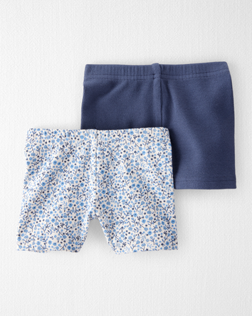 Baby 2-Pack Organic Cotton Ribbed Shorts, 