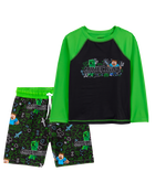 Kid 2-Piece Minecraft™ Rashguard & Swim Trunk Set, image 1 of 6 slides