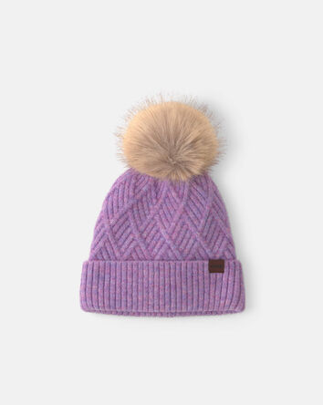 Girls Kombi Diamond Pom Hat - Lilac, 