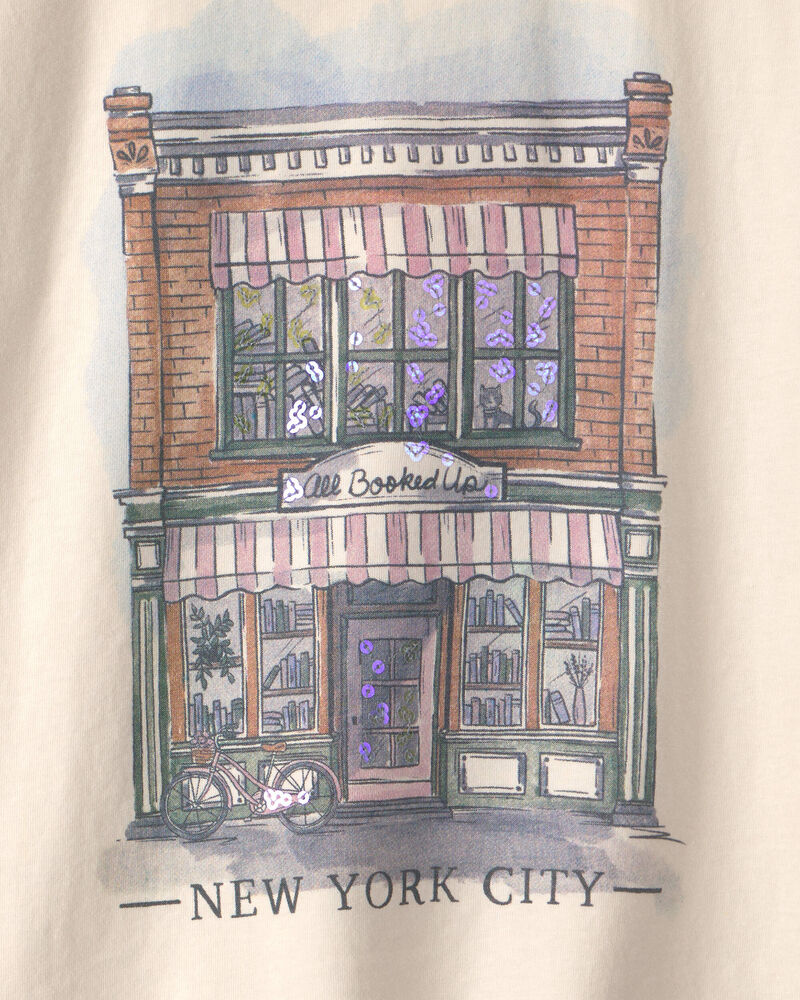 Filles - T-shirt &agrave; imprim&eacute; &laquo;New York City&raquo; - Cr&egrave;me, image 3 sur 3 diapositives