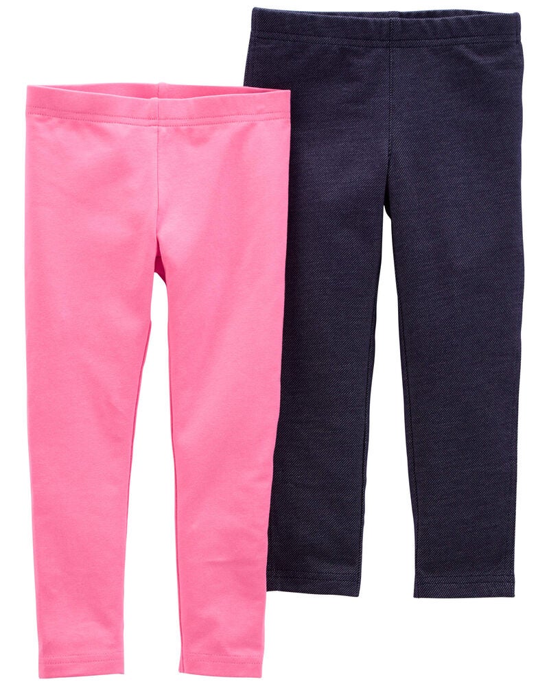 Toddler 2-Pack Stretch Leggings, image 1 of 3 slides