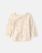 Baby Girl 2-Piece Long-Sleeve Overall Set - Purple, image 3 of 6 slides