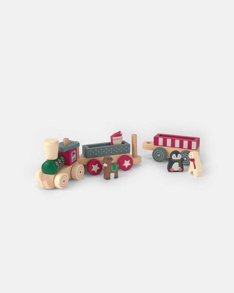Tout-petit - Coffret de train en bois de No&euml;l, image 2 sur 2 diapositives