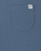 B&eacute;b&eacute; gar&ccedil;on - Ensemble 2 pi&egrave;ces salopette &agrave; motif safari &ndash; Bleu/Cr&egrave;me, image 4 sur 5 diapositives