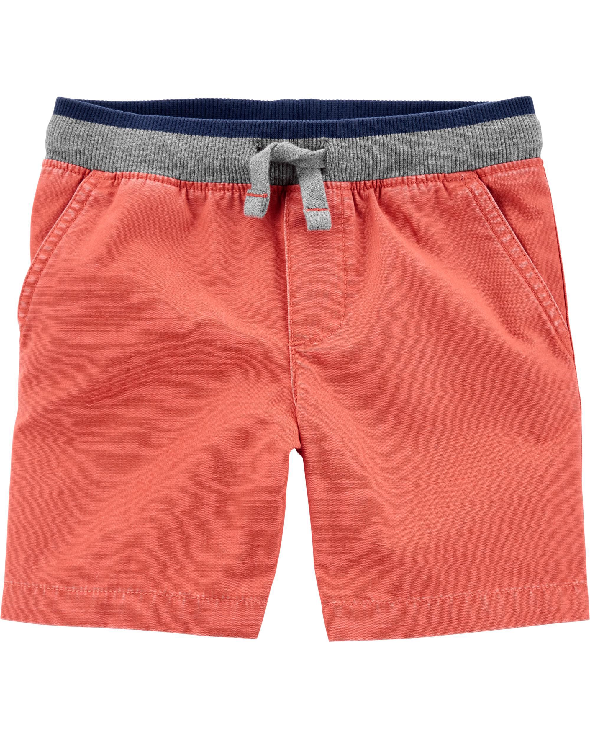 orange baby shorts