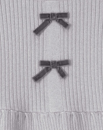 Toute-petit fille - Toute-petit fille - Chandail manches longues &agrave; n&oelig;uds &ndash; Gris, 