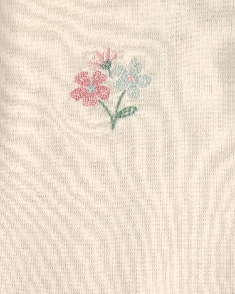 Baby Girl 3-Piece Heart Floral Long-Sleeve Bodysuit & Pant Set - Green/Cream, image 3 of 6 slides