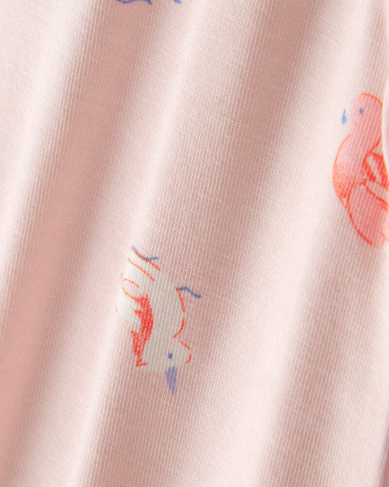 Baby Girl Flamingo PurelySoft&trade; Snug Fit Sleeper - Pink, image 6 of 9 slides
