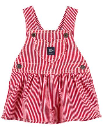 Hickory Stripe Twill Jumper Dress, 