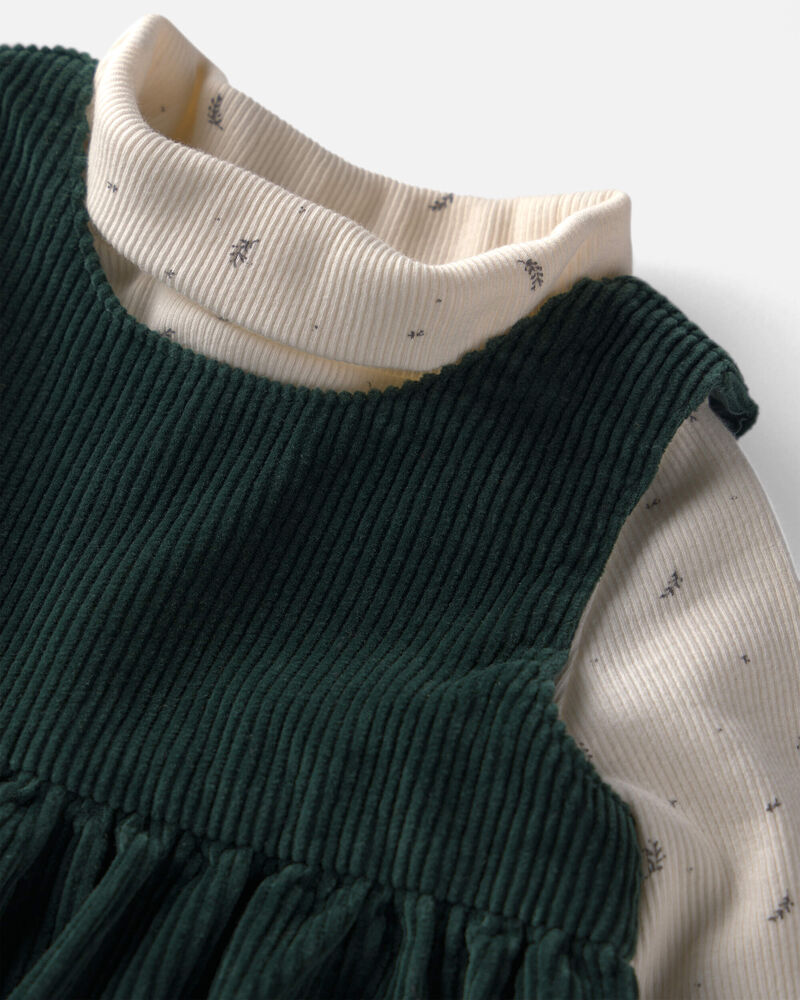 Baby Girl 2-Piece Organic Cotton Corduroy Jumper Set, image 4 of 7 slides
