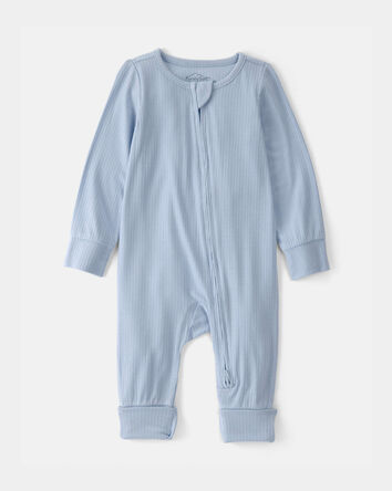 Baby Boy 2-Way Zip PurelySoft Sleeper - Blue, 