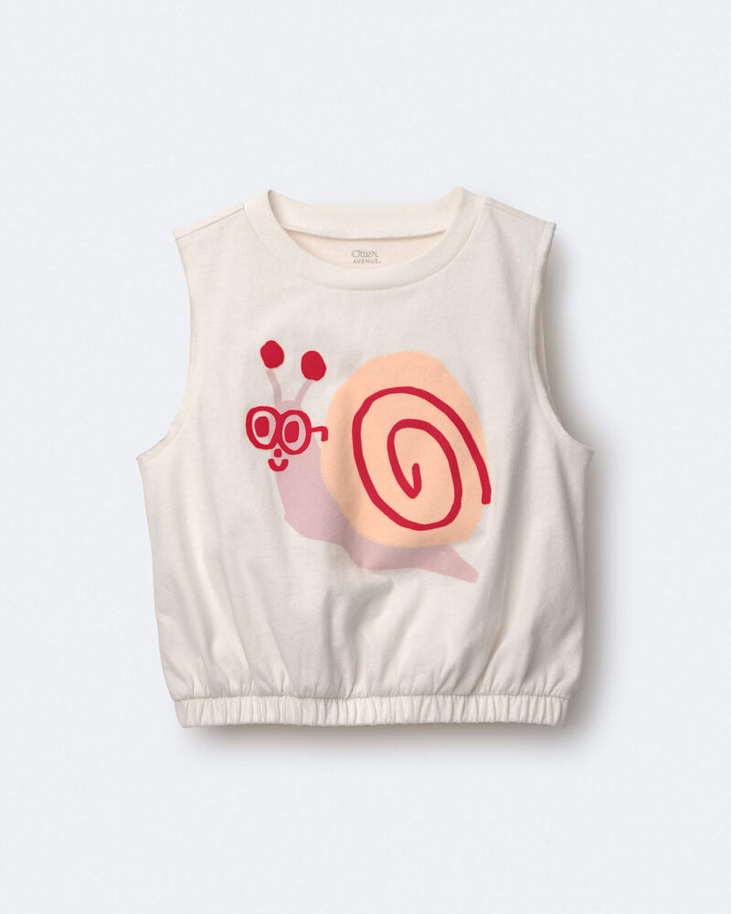 Tout-petit fille - D&eacute;bardeur &agrave; taille &eacute;lastique, escargot - Cr&egrave;me, image 2 sur 6 diapositives