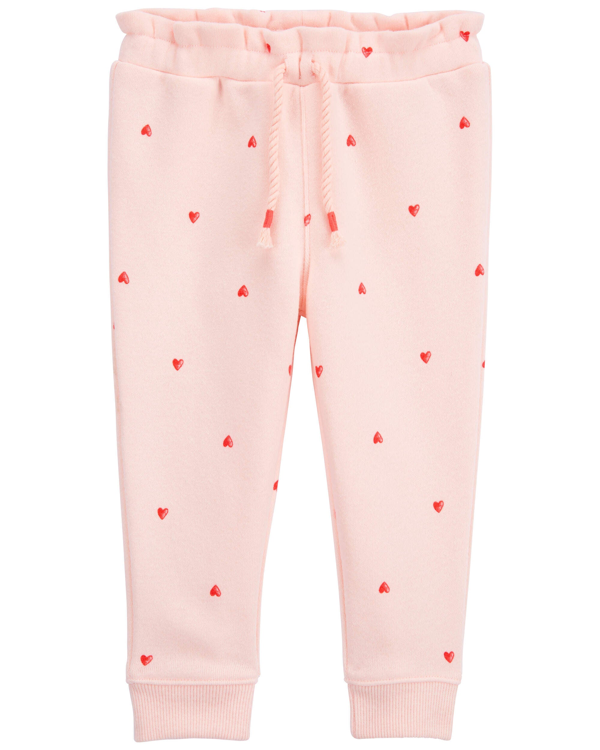 Pink Heart Print Fleece Pants Carter s Oshkosh Canada