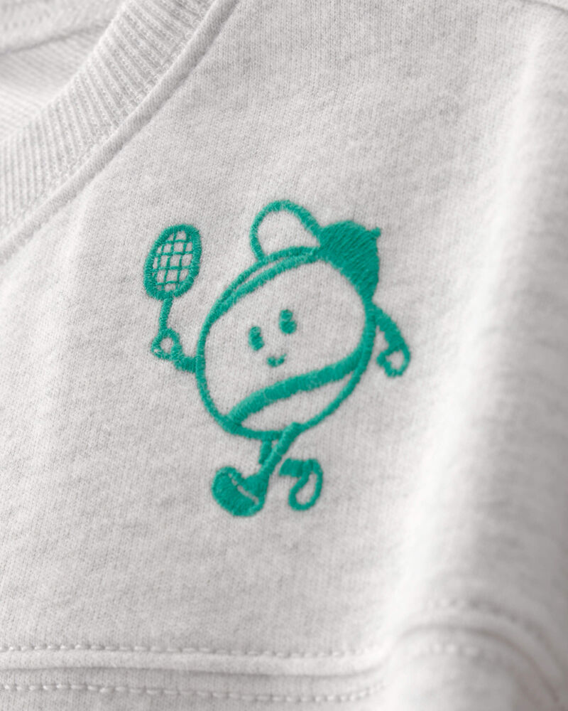 Toddler Boy 2-Piece Pickleball Top & Short Set - Grey, image 4 of 6 slides